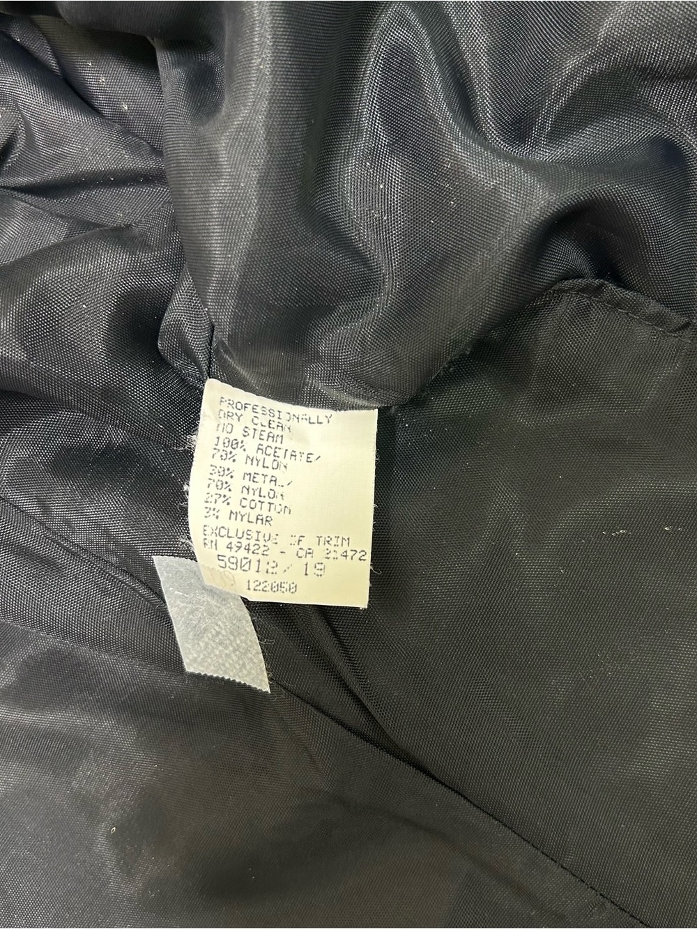 Jessica McClintock Navy Blue and Gold A-Line Skirt Set - Picture 11 of 12
